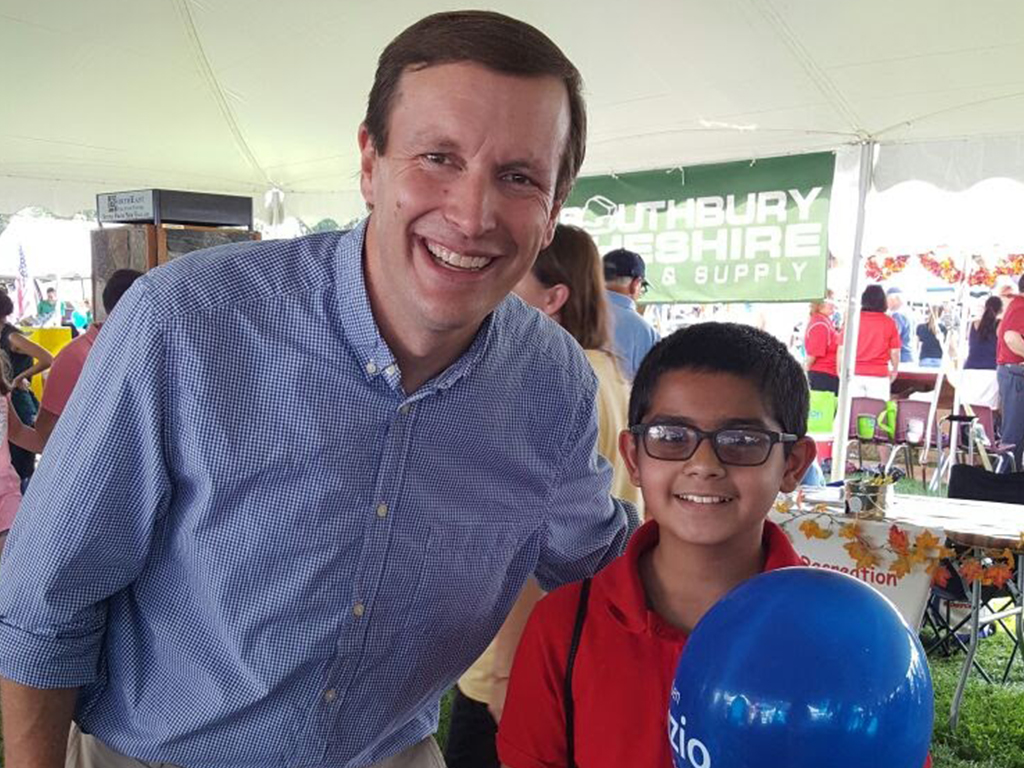 Sept 2016 - Sid with Senator Chris Murphy